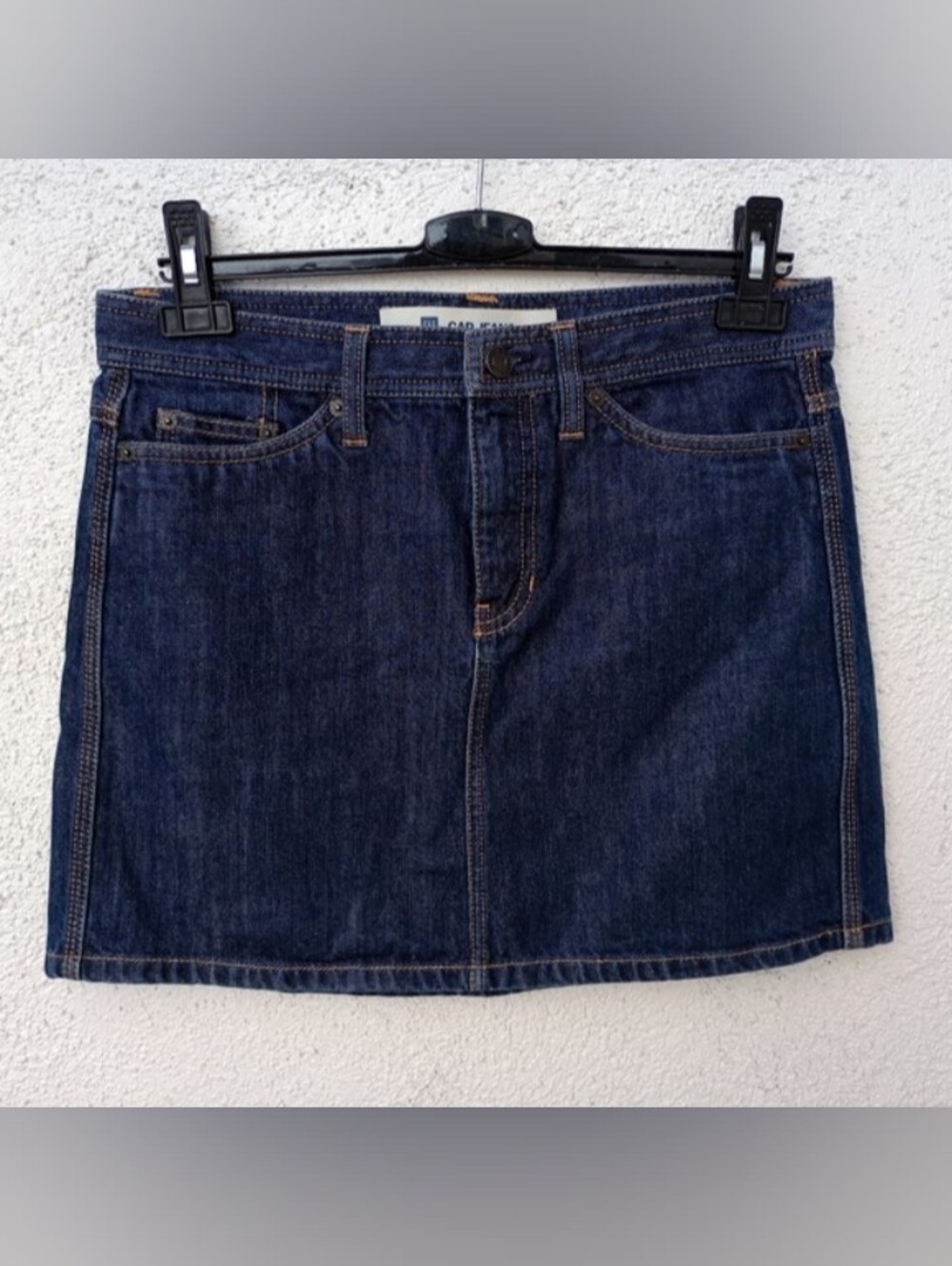 GAP Vintage Dark Wash Denim Mini Skirt Jean Y2K Streetwear Fall Festival Retro 8